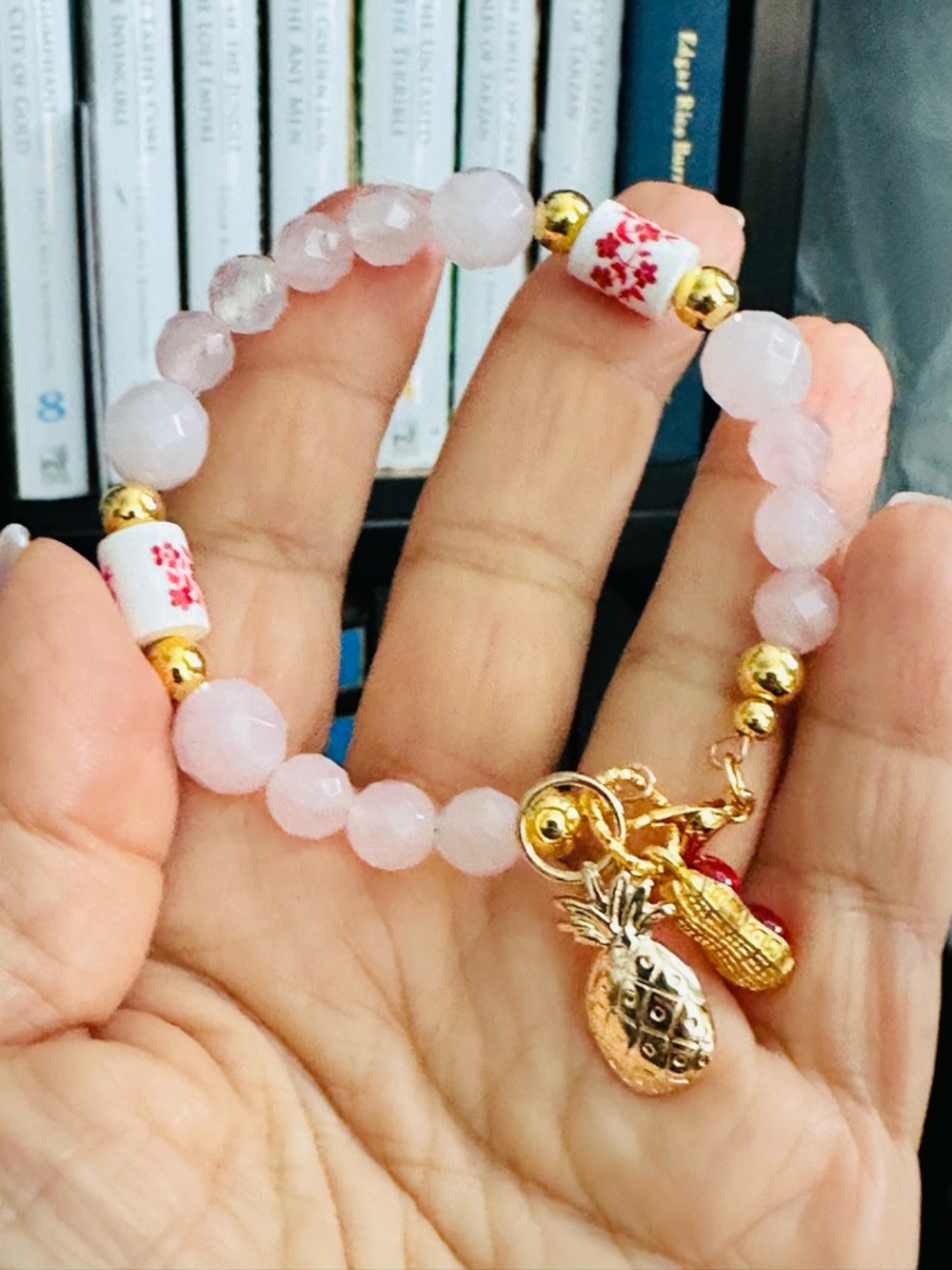 Natural Rose Quartz Beads Bracelet - Picture 11 of 11